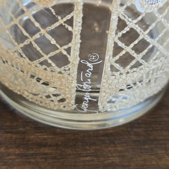 Rare MCM Georges Briard Butterfly & Lace Whiskey, Rocks, Lowball Glasses Signed - Picture 5 of 5